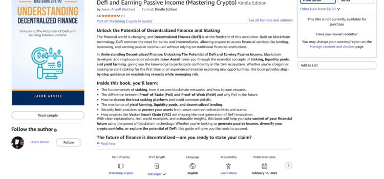 Free Book Promo: Understanding Decentralized Finance — Kindle Edition Free Until Oct 5